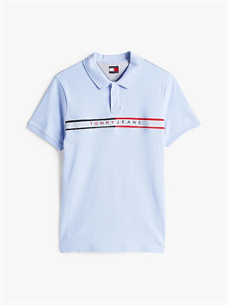 Tommy Jeans Polo de corte slim azul celeste para hombre